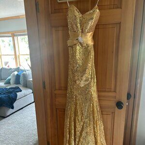 Stunning Gold Sequins Gown